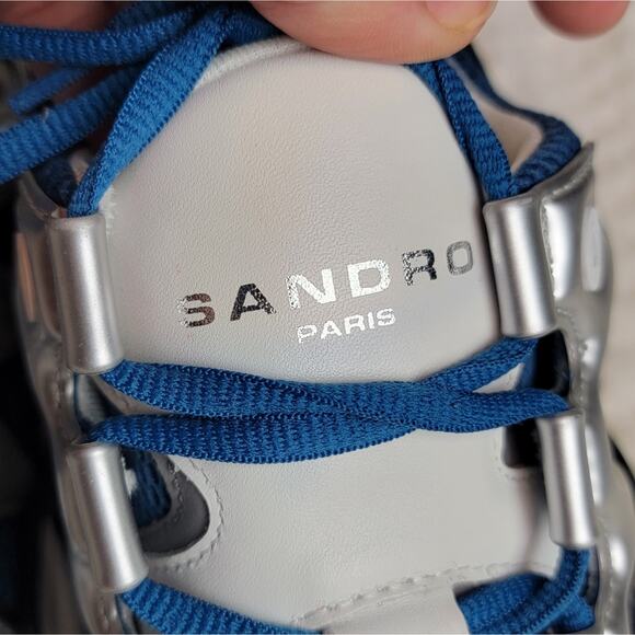 NIB Sandro Atomic Sneakers in Blue, Sz 40 / US 7M / 9W - Picture 3 of 13